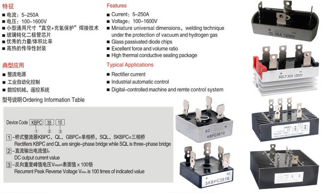 Features,Typical Applications,Ordering Information Table